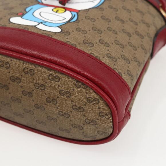 GUCCI Micro GG Supreme Doraemon Shoulder Bag PVC Beige 647801 Auth 159307SAM - Picture 9 of 16